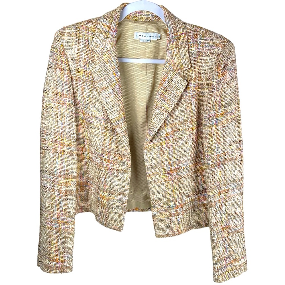 Women's Beige Tweed Blazer